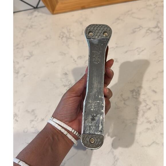 Vintage Ace Liner Stapler 502 Desk Wood Grain Brown Bakelite Retro Mid Century - Picture 5 of 10